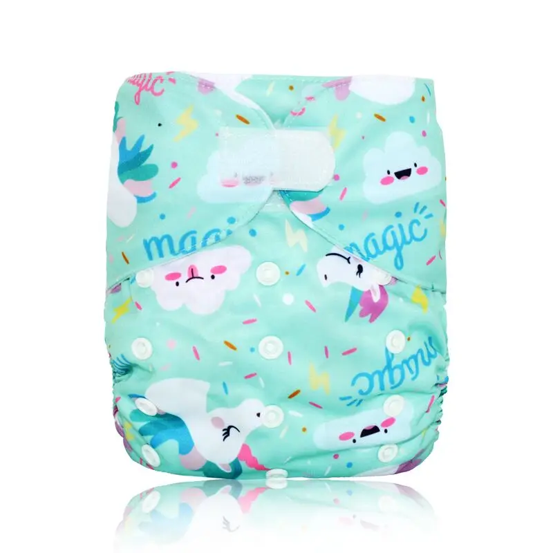 EF144 Miababy 1 шт. подгузник с большими карманами для детей 2 лет, размер регулируется и подходит для талии 36-58 см - Цвет: EF144