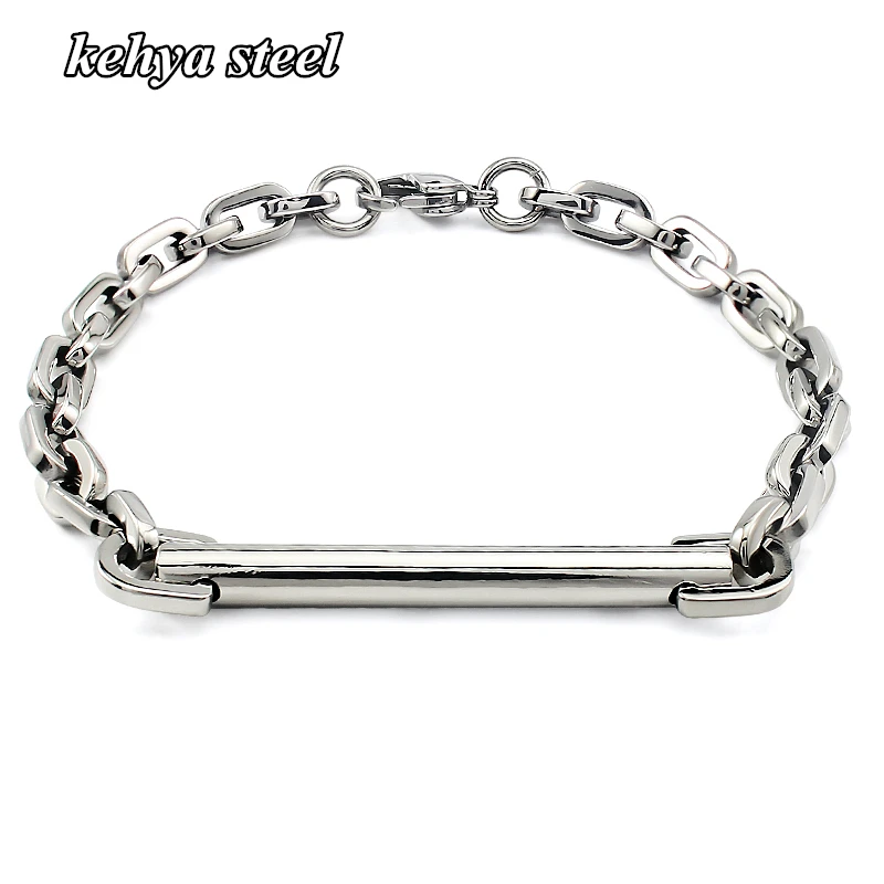 Горячая Распродажа классический уникальный дизайн браслет серебро хип хоп мужской браслет звено цепи стильные 316L ювелирные изделия из нержавеющей стали