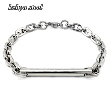 Горячая Распродажа классический уникальный дизайн браслет серебро хип хоп мужской браслет звено цепи стильные 316L ювелирные изделия из нержавеющей стали