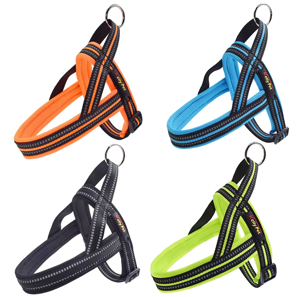 Pet Heavy Dog Harness Collar Pets Supplies Adjustable Reflective Security Harnesses Nylon Vest For Large Medium Small Dog