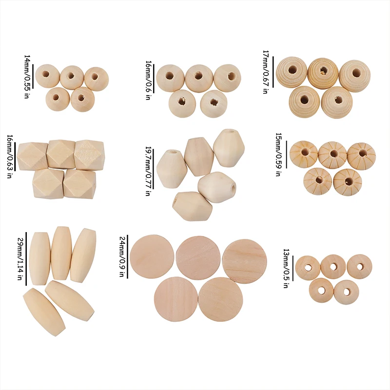 45 шт. детский деревянный набор для прорезывания зубов деревянные бусины нагревает деревянные бусы для ожерелья Восьмиугольные бусины DIY Браслеты для кормления детей Товары для детей