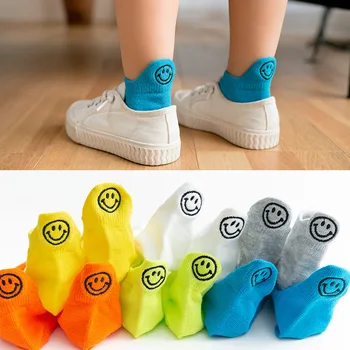 

Children's Socks Summer Thin Cotton Socks Smiling Face Boys and Girls Socks Baby Socks Designer Socks