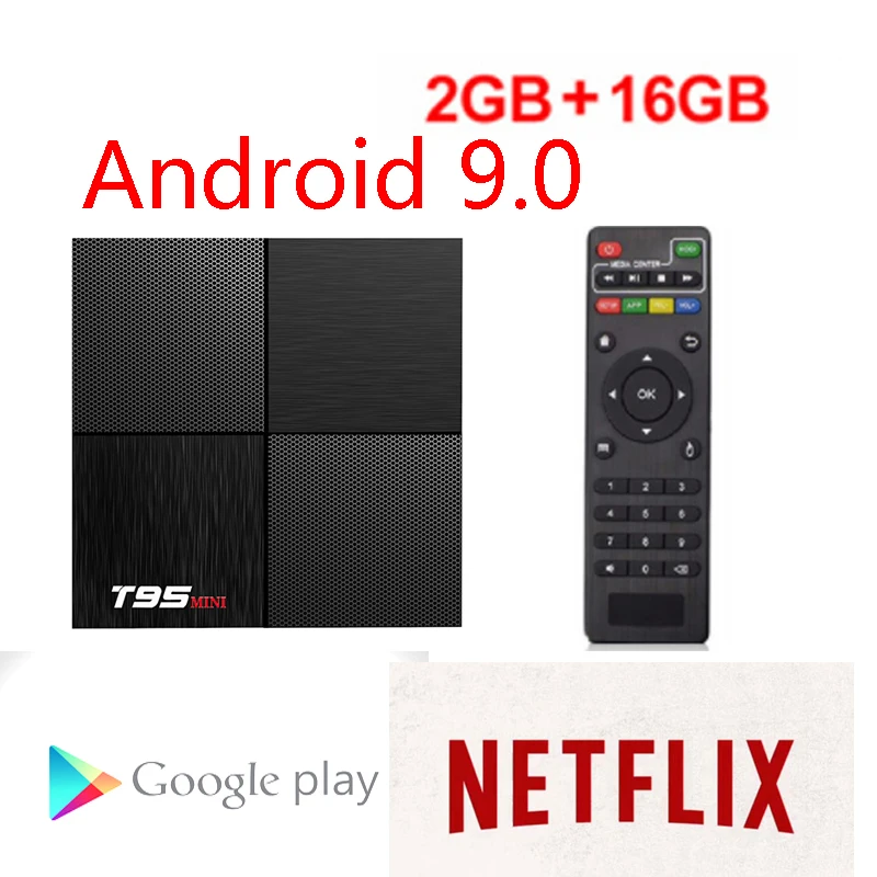 T95 Мини Android 9 0 Смарт ТВ приставка Allwinner H6 2 4 ГГц WiFi Гб 16 четырехъядерный