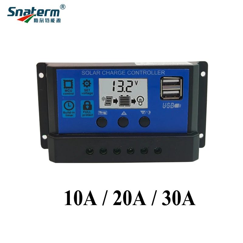 Контроллер солнечной зарядки 60A 50A 40A 30A 20A 10A PWM 12V24V солнечный регулятор с ЖК