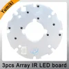 Yumiki 3pcs array IR led Spot Light Infrared 3x IR LED board for CCTV cameras night vision (53mm diameter) ► Photo 2/4