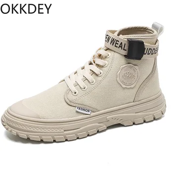 

2020 new men's shoes autumn British retro Martin boots Short Boots Men's work clothes canvas high top sports shoes