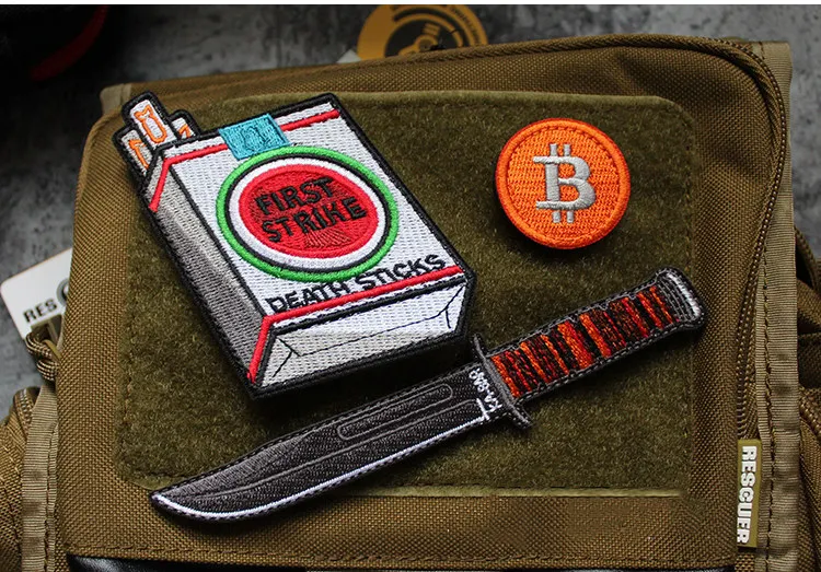 KA-BAR 3D вышивка патч Волшебная наклейка креативный Morale Chapter нож значок железные стикеры на DIY для одежды заплатки на рюкзак