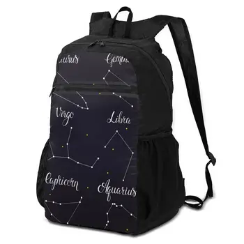 

OLN Folding Backpack Outdoor Ultra Light Backpack Men Women portable Waterproof Hiking Backpack Zodiac Constellations Set