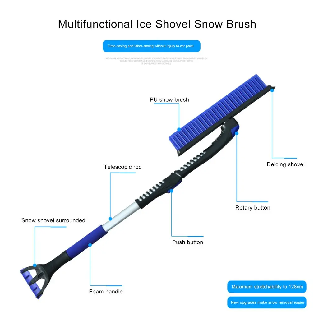 R-2121 скребок для льда Расширенный полюс расширяемая зимняя многофункциональная лопата для снега инструменты для очистки снега