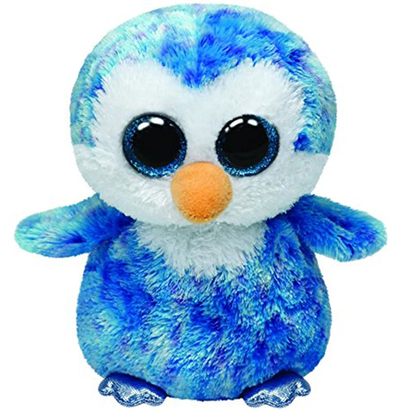 Ty Big Eyes плюшевая игрушка кукла синий пингвин 15 см