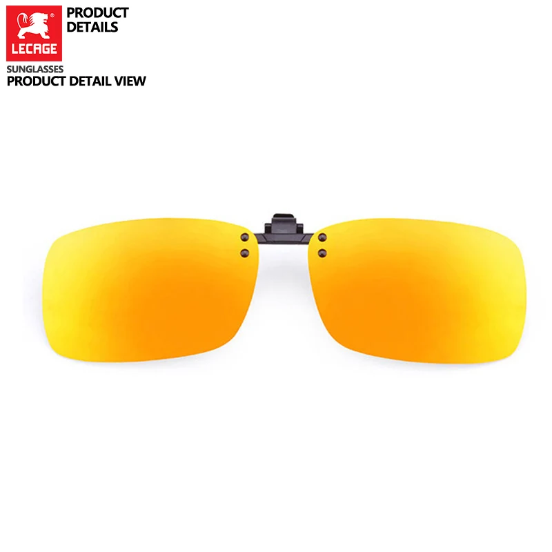 

LECAGE Polarized Clip On Sunglasses Near-Sighted Driving Night Vision Lens Unisex Anti-UV Cycling Riding Sunglasses Clip