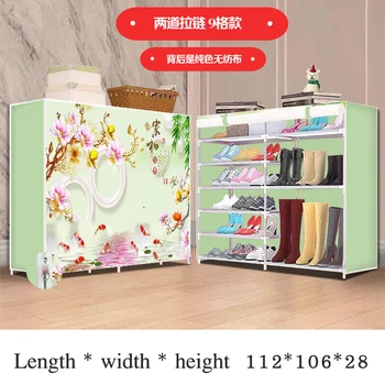 

Simple Multi Layer Shoe Rack Oxford Cloth Galvanized Tube Assembled Storage Closet for Home Furniture Hallway Shoe Organizer