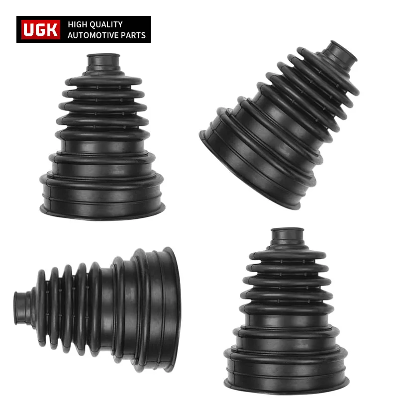 4PCSBlackUniversalOuterCVBootConstantVelocityDustCoverJointBootDriveShaftUniversal