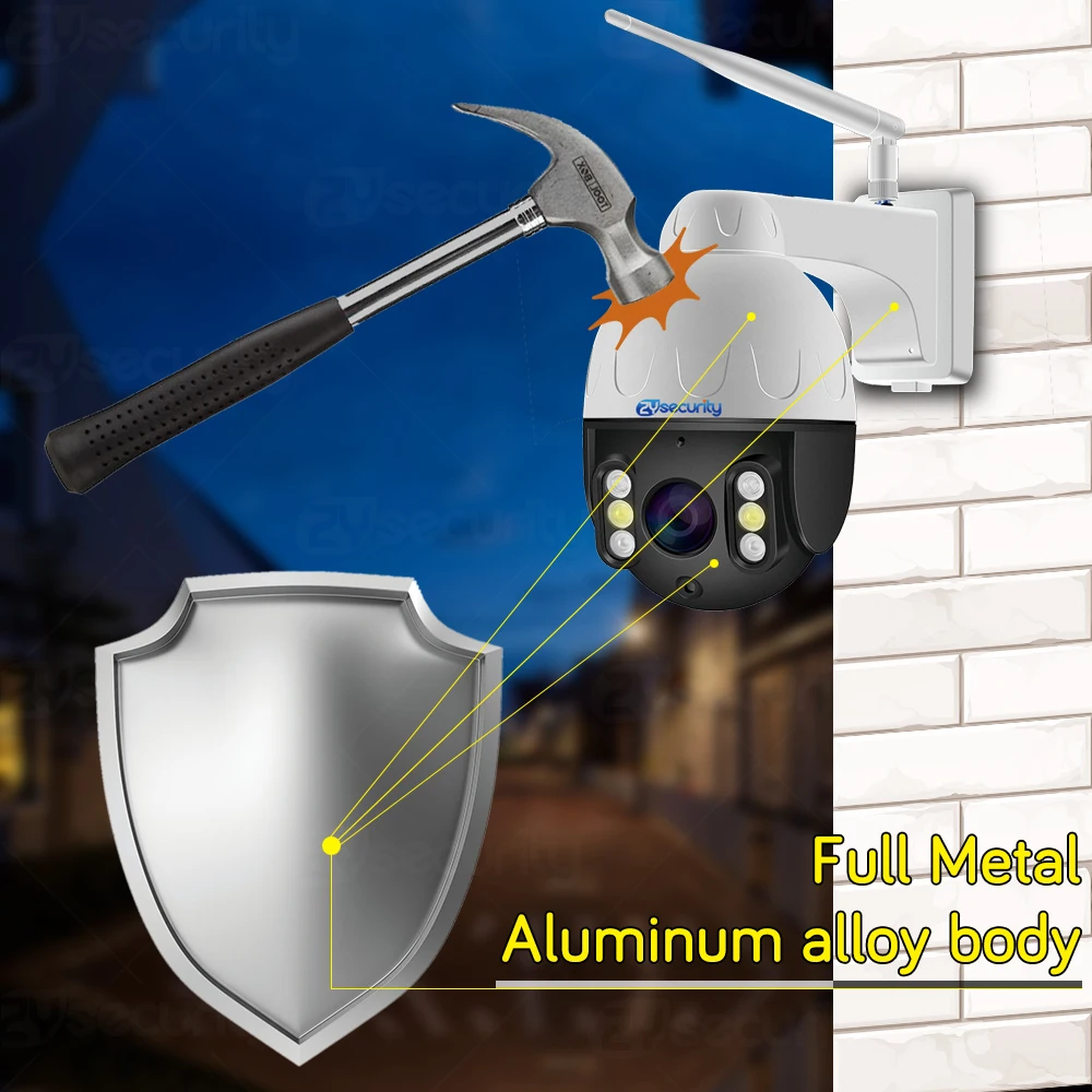 Sony 5MP Wifi PTZ Camera Outdoor 5X Optical Zoom 1920P Metal Dual-Light Wireless Speed Dome Camera IP Network CCTV Surveillance