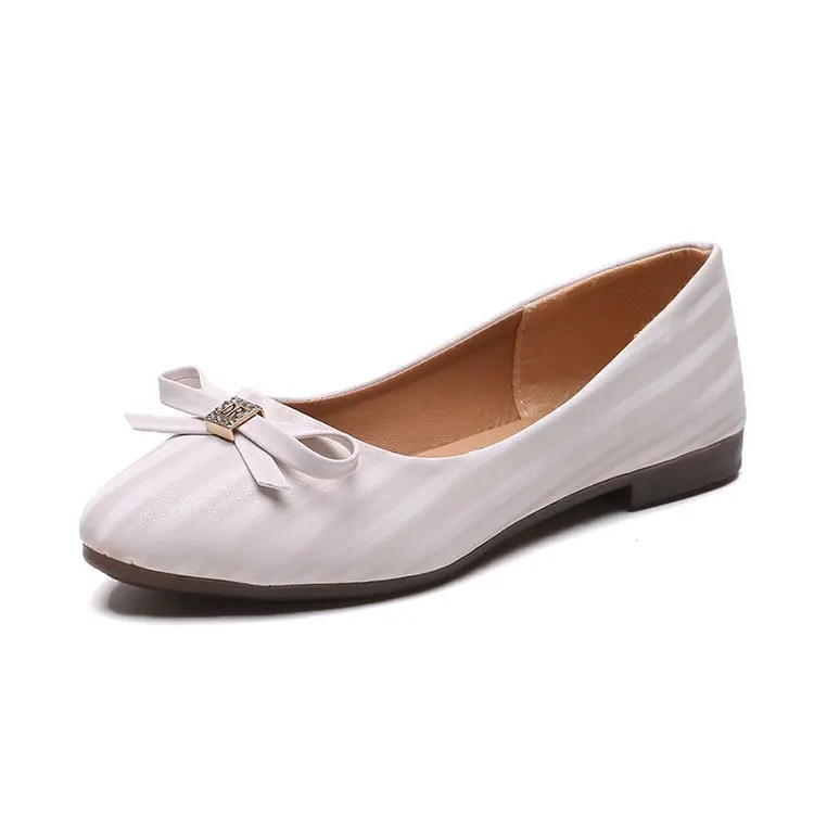 

2019 Autumn Women's Flats Shallow Butterfly-knot Pointed Toe Casual Fashion All-match 35-40