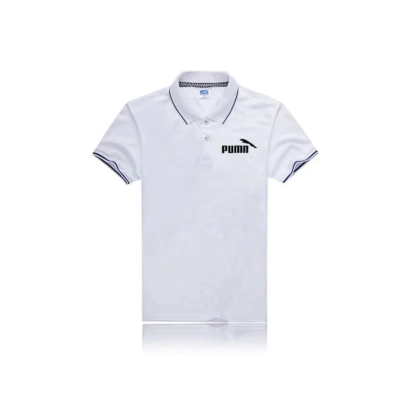 

2020 new short-sleeved polo shirt men's knitted polo shirt contrast color short-sleeved slim breathable top business men's polo