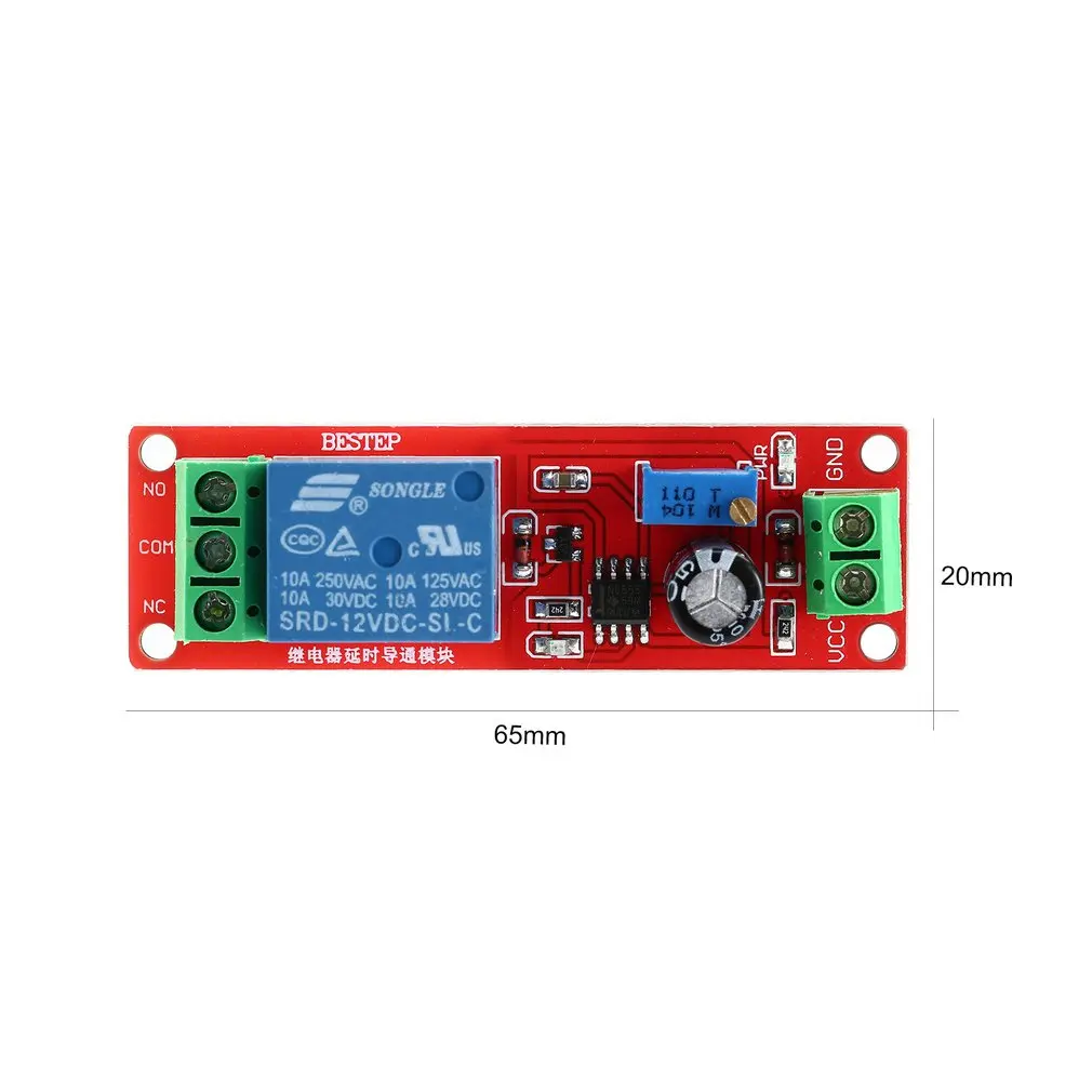 12V Регулируемый переключатель, реле задержки времени модуль реле времени, для автомобиля, для электронного оборудования