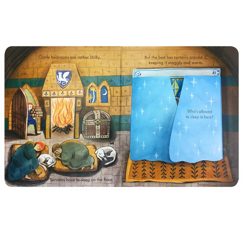Usborne Пип внутри замка Оригинальный 3D лоскут дети картина история картон