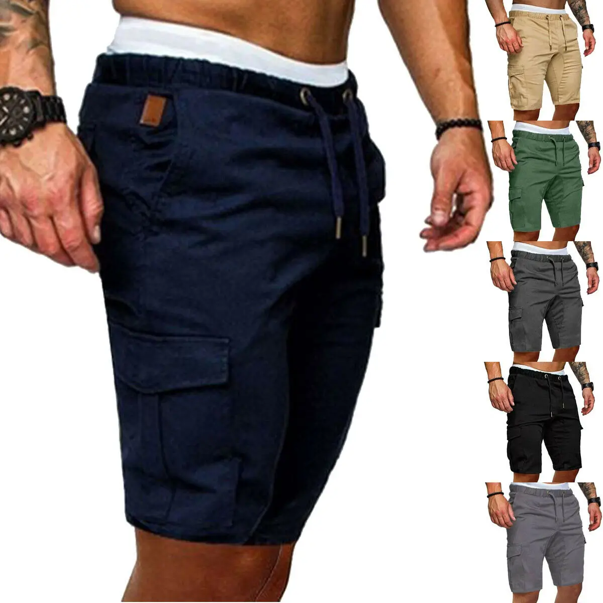 Cargo Shorts Men Cotton Bermuda Male Summer Military Style Straight Work Pocket Lace Up Short Trousers Casual Vintage Shorts Man Cargo Shorts Men Cotton Bermuda Male Summer Military Style Straight Work Pocket Lace Up Short Trousers Casual Vintage Shorts Man