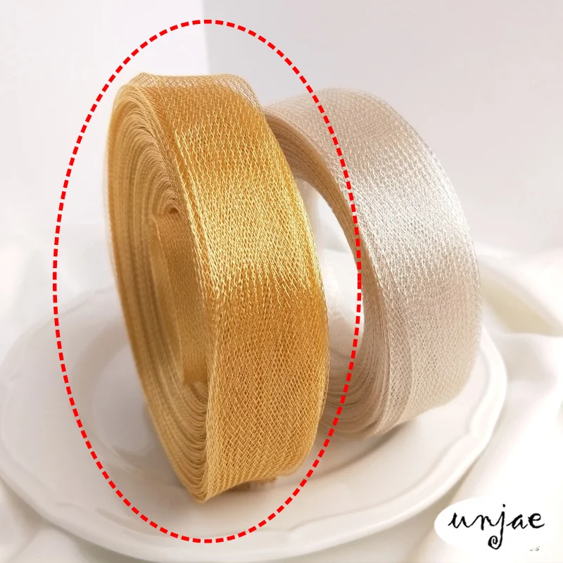 Color-preserving copper wire mesh belt gold and silver diy production modeling lace bow knot beaded net accessories material