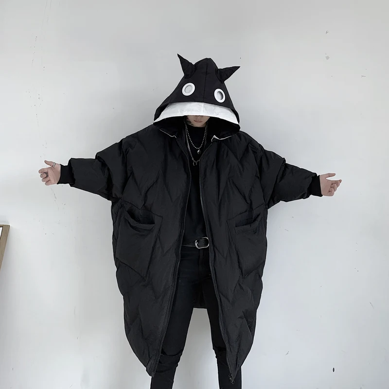 Women Black White Parkas Fashion New Full Sleeve Elegant Small Fresh Pocket Plus Size Minority Casual Coat Top DMY2023 - Цвет: black DMY2023