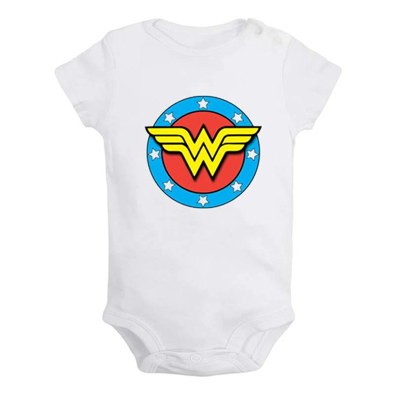 JcBaby1194WD Анимационная девушка сила чудо женщина летучая мышь Женщины Супер женщины Новорожденные Мальчики Девочки наряды комбинезон с принтом для младенцев Боди Одежда - Цвет: JcBaby1194WD