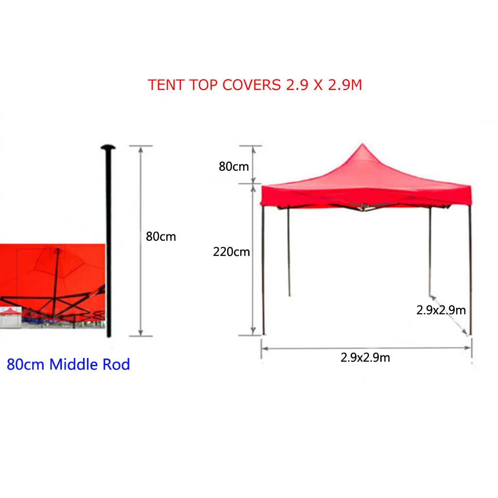 Tent Canopy Top Camping Protection Gear for 4 Leg Gazebo Sun Shelter Cover