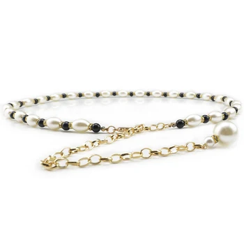 

Pearl waist chain women's belt temperament elegant waist chain dress decoration metal pearl fashion elegant wild belt