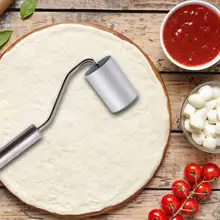 Нержавеющая сталь Скалка Кондитерские клецки кожи булочка Wonton кожи рук тесто ролик удобно использовать 2.05in
