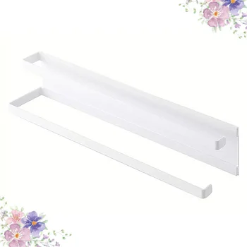 

Multi-purpose Non-punch White Storage Rack and Paper Towel Rack for Bathroom