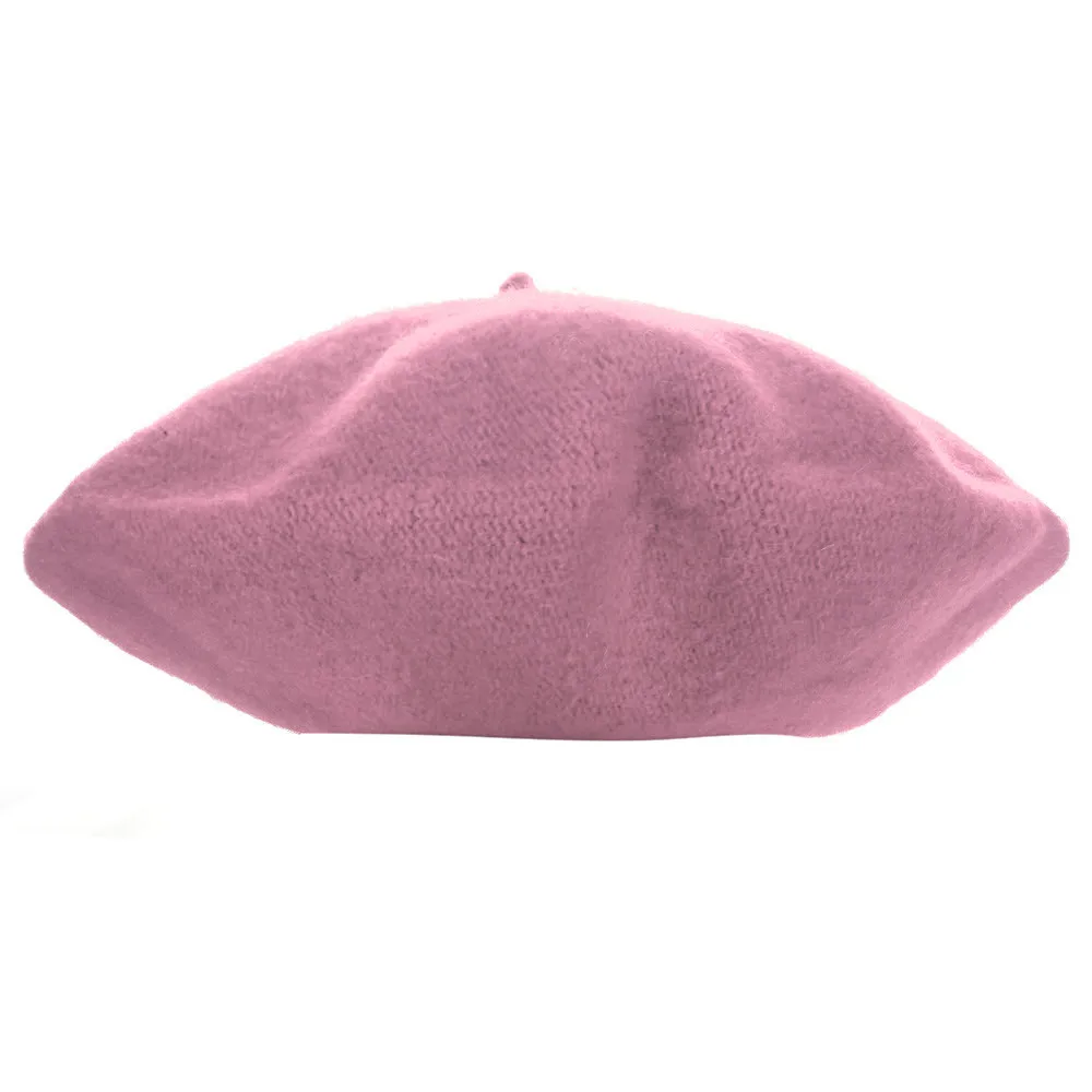 Детская одежда для девочек на осень и зиму, Шапки шляпа "Бейли" Купол берет отпуск Повседневное «Гладиатор» с ремешками Кепки прeкрaснoe дeтскoe береты шапки-бини - Цвет: Розовый