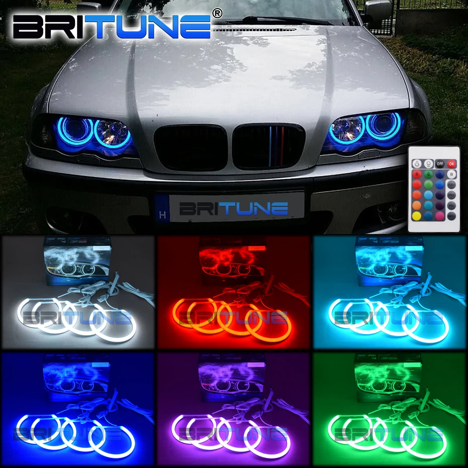 

RGB Angel Eyes For BMW E46 M3 Tuning Coupe/Sedan/Wagon E38 E36 E39 Headlight Bluetooth-compatible APP Control DRL Halo Rings Kit