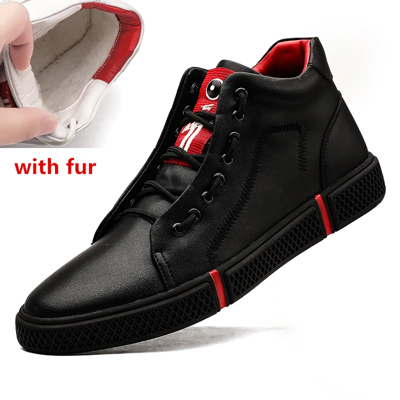 black fur Модные осенне-зимние теплые винтажные мотоциклетные ботинки на меху уличная Мужская обувь martin мужские зимние ботинки высокие мужские Ботильоны j3 - Цвет: black fur
