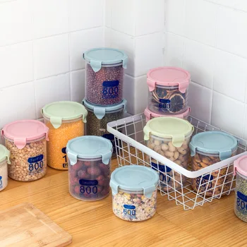 

Food Container Plastic Bento Fresh-Keeping Box Fridge Multi Capacity Crisper Microwave Kitchen Storage Box Freeship Good Quality