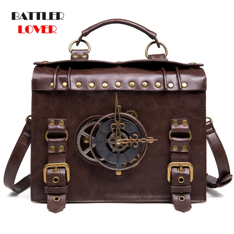 Steampunk Handbag Retro Gothic Bags for Women 2020 Handbags Cross Body Bags Cool Lolita Style Shoulder Bags High Quality Leather