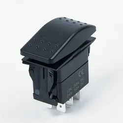Interrupteur à bascule intérieur pour DPDT, 12/24V, 2 LED, étanche, Durable, pour camion, moto, bateau, 1 pièce 