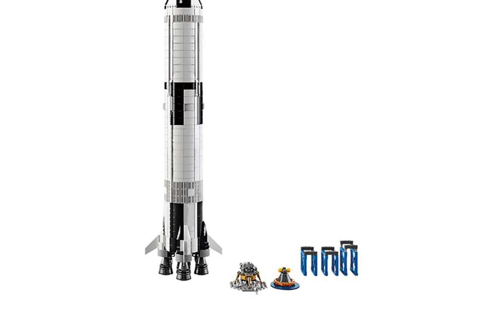 BuildMOC Ideas Серия Модель Apollo Saturn V Набор строительных блоков совместимы 21309 37003 классические Развивающие игрушки для детей