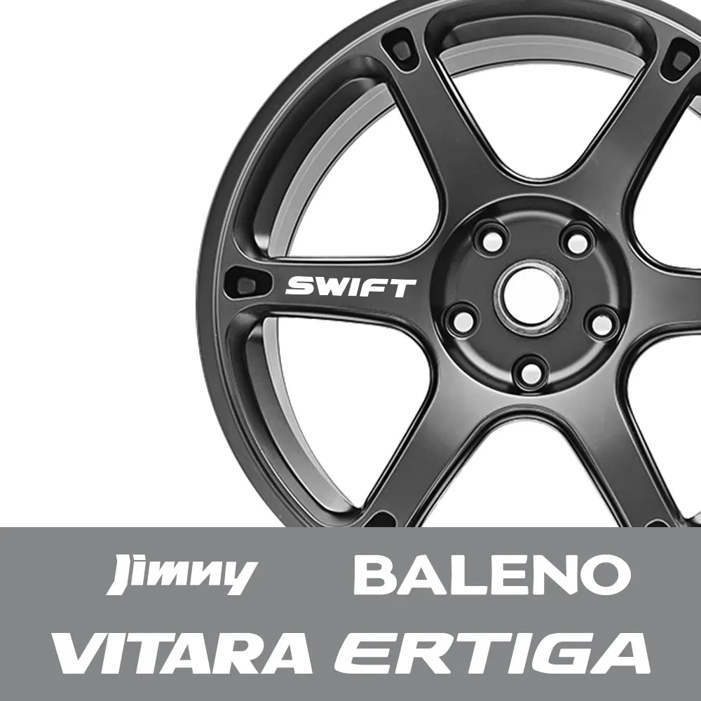 Per Suzuki Jimny Swift Sx4 Ignis Alto Samurai Baleno Grand Vitara Celerio Ciaz Ertiga Equator S-Cross Car Wheel Rim Stickers