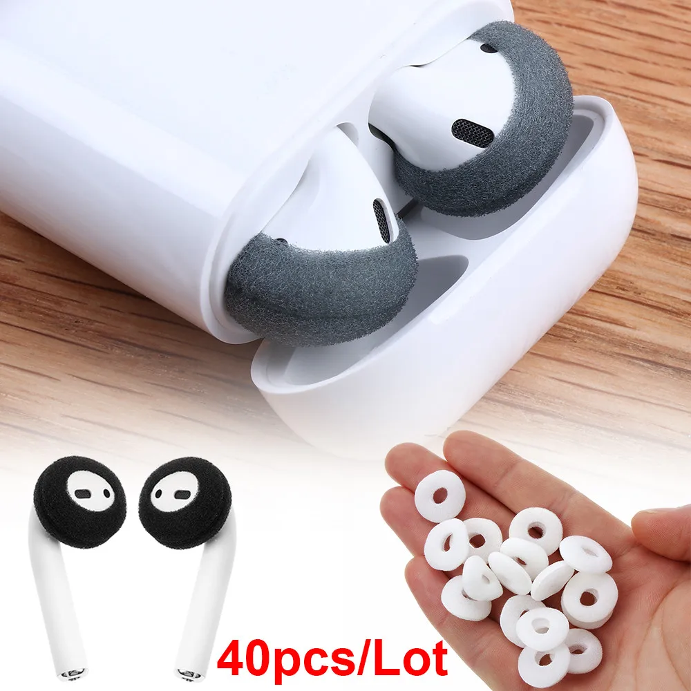 40 шт., противоскользящие губки для наушников Airpods, сменные Мягкие накладки для наушников, губка, чехол для наушников