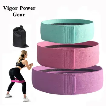 

3PCS/Set Hip Band Yoga Resistance Band Wide Fitness Workout Exercise Legs Band Loop For Circle Squats Training Anti Slip Rolling
