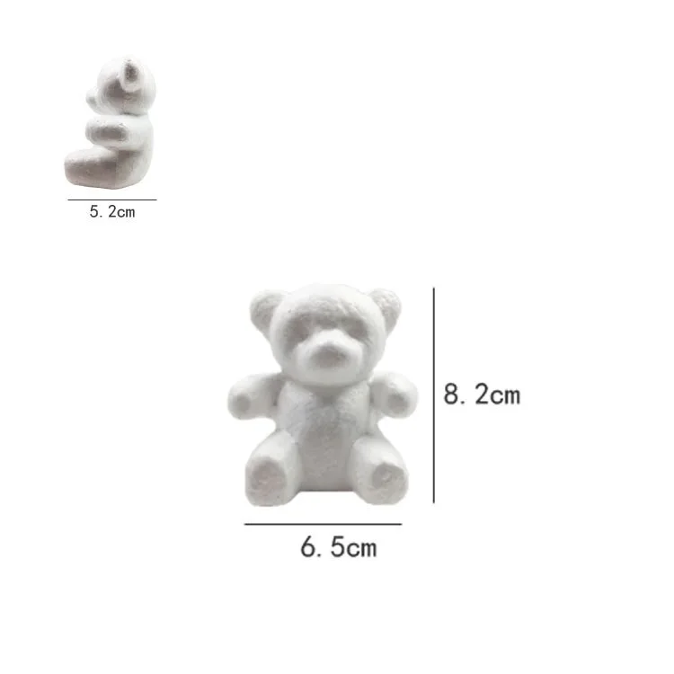 15*10 см моделирование пенополистирола пенопласт медведь модель ручной работы материал Diy медведь Рождественская вечеринка украшения поставки подарки - Цвет: 8.2x6.5cm
