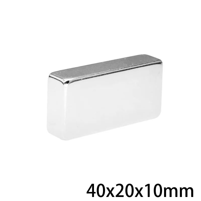 110PCS 40x20x10 Quadrate 강력한 자석 스트립 DIY 영구 자석 40x20x10mm 슈퍼 강력한 네오디뮴 자석 40*20*10mm