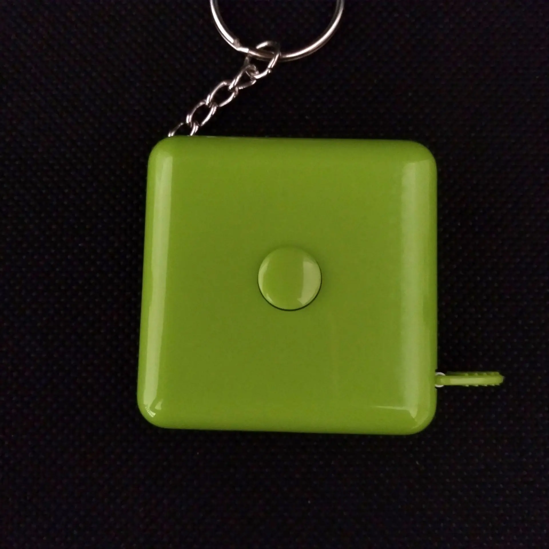 Зеленый мини реклама брелок квадратная пластиковая лента 1,5 м измерительная лента настраиваемые, с логотипом