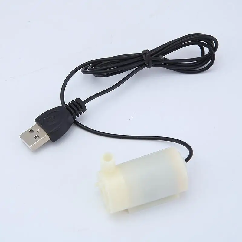 USB 1 м кабель DC Mute 3 в 5 в 6 в мини погружной водяной насос тихий аквариум аксессуары для аквариума - Цвет: Horizontal white