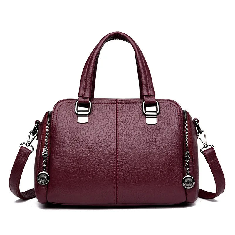 

2018 New Style Autumn And Winter WOMEN'S Bag Versatile Fashion Handbag Soft Leather Multi-Compartment Bag Crossbody Bag Mommy Ba
