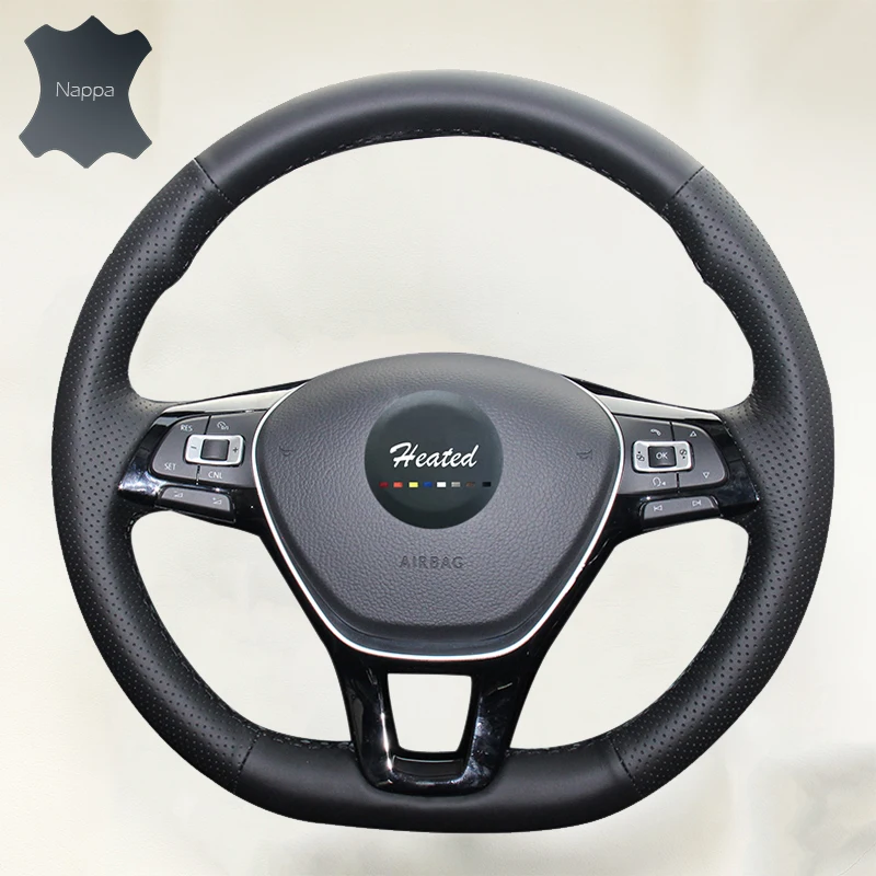 Оплетка на руль для Volkswagen VW Golf 7 Mk7 новинка Polo Jetta Passat B8 Tiguan Sharan Touran с оригинальной