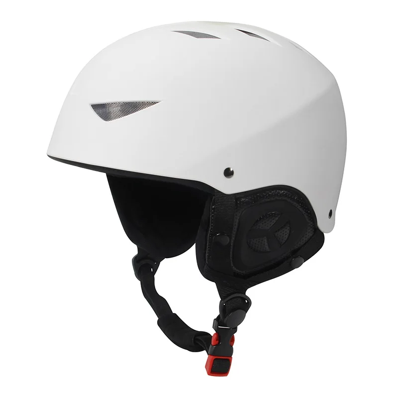 QUESHARK полнопокрытый лыжный шлем интегрально-Формованный Crashproof снег шлем сетка дышащий ухо теплый Скейтборд Сноуборд шлем - Цвет: W