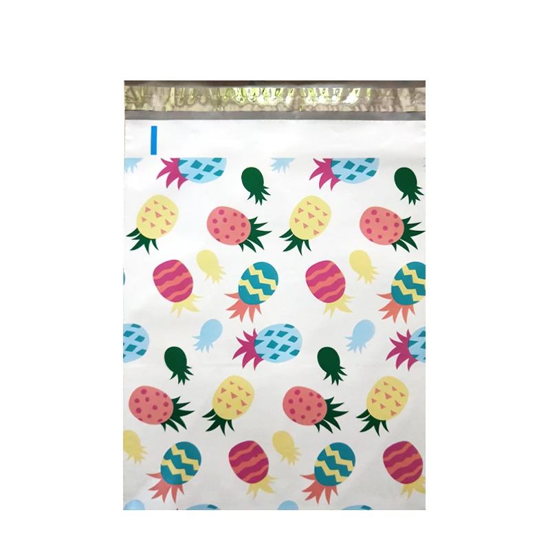 100pcs 26x33cm 10x13 Inch Cute Fruit Pineapple Pattern Poly Mailers Self Seal Plastic Envelope Bags / Jiffy Mailing Bags