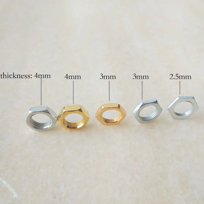 Carbon steel nuts 10pcs/lot zinc/golden pitch 1mm fine teeth hex for M6-M16*1mm