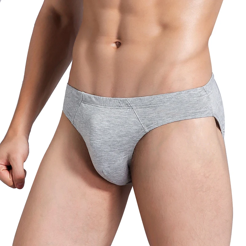 

Comsoft 2pcs/Lot men panties underwear solid color royal blue gray men fashion pants 2020 high quality cotton sexy men's briefs